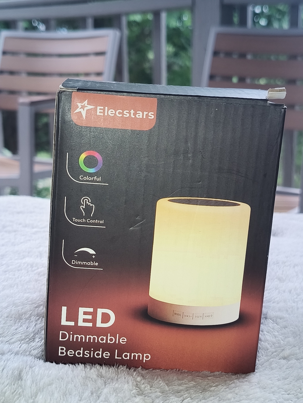 Elecstars Touch Bedside Lamp with Bluetooth Speaker & Dimmable Night Light